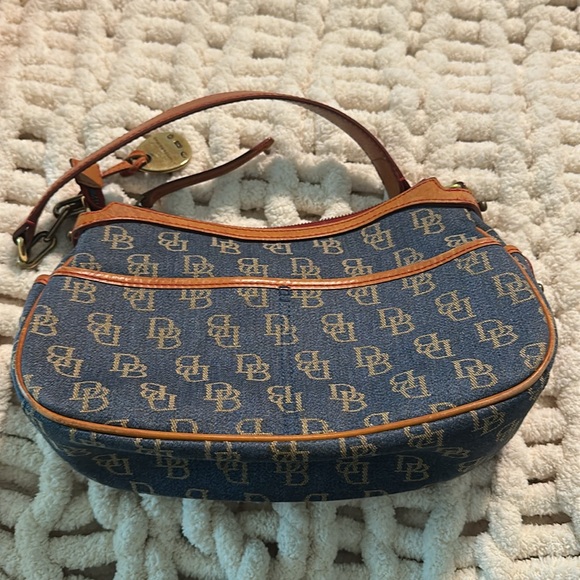 Dooney & Bourke small Logo Signature handbag denim & leather - Picture 2 of 14